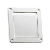 Lambro 1422W Single-Flap Exhaust Vent, 4 in W, Plastic, White